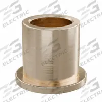 Flanged Sleeve Bearing: Bronze, SAE 841, 8 mm Bore, 11 mm OD, 12 mm Lg, -35°F to 300°F, 10 PK (MPN FFM0811-12B). Key specifications — System of Measurement: Metric; Material Grade: SAE 841; Flange Type: Flanged; Brand: OILITE.
