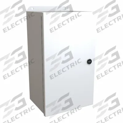HAMMOND Electrical Enclosure: Steel, 14 in x 8 in x 6 in, NEMA 12/13/3R/4, w/Panel - Steel Washdown Enclosures