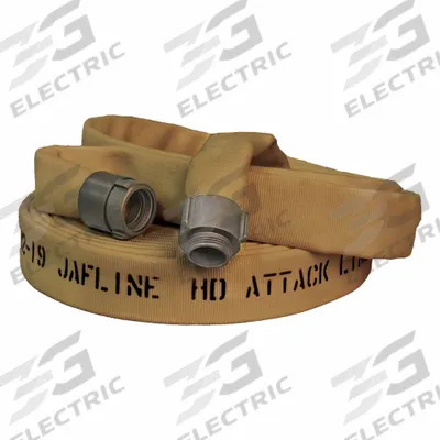 JAFLINE HD Fire Hose: Double Jacket, 1 3/4 in Hose Inside Dia, 25 ft Hose Lg, Polyester - Attack Fire Hoses