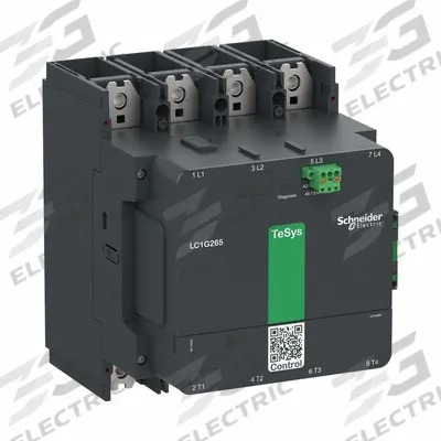 SCHNEIDER Contactor: 4 Poles, 4NO Contacts, 400 A - Non-Reversing IEC Contactors