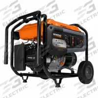 GENERAC Portable Generator: Conventional, Gasoline, 6,500 W Running, 8,125 W Starting, 120/240V AC (MPN 7713). Key specifications — CARB Compliant: No; Includes GFCI Outlets: Yes; Parallel Configuration Capable: No; Rated Voltage: 120/240V AC; Carbon Monoxide (CO) Shutdown: Yes; Generator Brand: Generac.