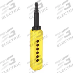 SCHNEIDER ELECTRIC Pendant Enclosure: 6 Holes, 22 mm Operator Size, Rubber Sleeve Cable Entry Type (MPN XACA06H7). Key specifications — Cable Entry Type: Rubber Sleeve; Enclosure Material: Plastic; Brand: SCHNEIDER; Number of Columns: 1.