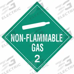 LABELMASTER DOT Container Placard: Non-Flammable Gas, 10 3/4 in x 10 3/4 in, 10 3/4 in Label Ht (MPN 19TZ80). Key specifications — Brand: LABELMASTER; Message: Non-Flammable Gas.
