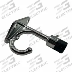 HADRIAN Hook and Bumper: Chrome Zamac, Coated, 2 1/4 in Overall Ht, 1 1/2 in Overall Wd (MPN 601900). Key specifications — Compatible Partition Material: Metal; Material: Chrome Zamac; Finish: Coated; Component Type: Hook and Bumper; Brand: HADRIAN.