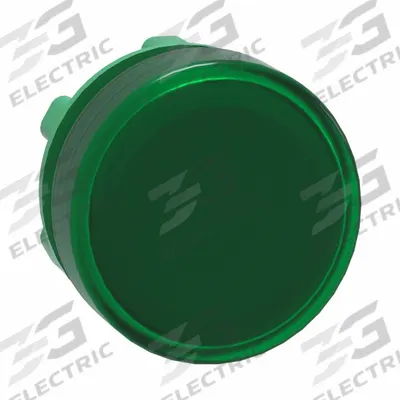 SCHNEIDER Pilot Light Head: 22 mm Panel Mounting Hole Dia, Green, Smooth, LED - Pilot-Light Heads