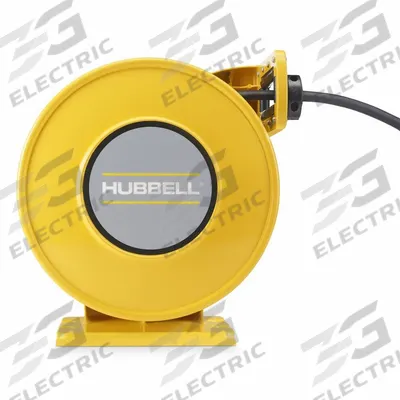 HUBBELL WIRING DEVICE-KELLEMS Extension Cord Reel: Ratchet Lock, 35 ft Cord Lg, 12 AWG, SOW - Hardwired Self-Retracting Cord Reels