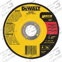 DEWALT Depressed Center Cut-Off Wheel: Type 27, 6" x 0.04" x 7/8", Aluminum Oxide, 60 Grit, A60T (MPN DWA8426F). Key specifications — Series: A60T; Brand: DEWALT.