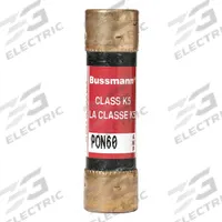 BUSSMANN Fuse: Time Delay, 60 A, 250 V AC (MPN PON60). Key specifications — Series: PON; Brand: BUSSMANN.