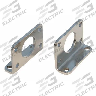 SPEEDAIRE Foot/Flange Bracket: Flange Mount Type, Fits 32 mm Bore Dia, Steel - Flange Plates