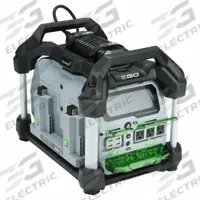 EGO Device Charging Station: 2,000 W Rated Watt, 3,000 W Surge Watt, 3 AC Receptacles, 4 Batteries (MPN PST3040). Key specifications — attr991739: No; attr991725: Yes.