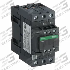 SCHNEIDER IEC Magnetic Contactor: Non-Reversing, 3 Poles, 3NO Contacts, 40 A, 24V AC Coil (MPN LC1D40AB7). Key specifications — Brand: SCHNEIDER; Integrated Surge Suppression: No.