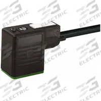MURRELEKTRONIK Cordset: MSUD BI Female Right Angle x Bare Wire, 5 m Cable Lg, PUR, Black, 3 Pins (MPN 7000-11081-6360500). Key specifications — Wire Size: 18 AWG; Brand: MURRELEKTRONIK; Cable Jacket Color: Black; IP Rating: IP67.