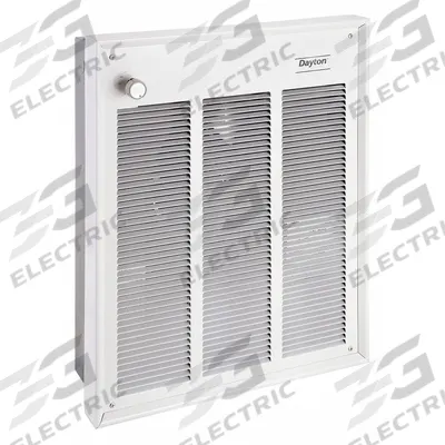Dayton Recessed Electric Wall-Mount Heater: 1500 W/3000 W/2000 W/4000 W, 240/277V AC - Large Recessed Electric Wall Heaters