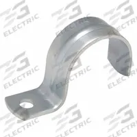 Conduit & Pipe Strap Clamp, One-Hole: 2 in Trade Size, Steel, EMT (MPN 2088). Key specifications — Manufacturer Part Number: 2088; Color: Gray; Compatible Conduit Trade Size: 2 in; Compatible Conduit Type: EMT; Compatible Nominal Conduit/Pipe Size: 2 in; Compatible Pipe Size: 2 in; Finish: Electroplated; Flange Thickness: 2-3/16 in.