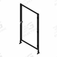 T-Slot Framing System Door: Stand-Alone, Black, Right Swing, 72 in H x 39 in W x 5 1/2 in D, Solid (MPN 48262). Key specifications — Finish: Anodized; Brand: FAZTEK; Panel Color: Clear; Panel Type: Solid; Color: Black; Material: Polycarbonate; Assembly: Assembled; Manufacturer Part Number: 48262.
