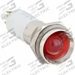 APPROVED VENDOR Protruding Panel Light: 12 mm Panel Mounting Hole Dia, LED, Red, Protruding Head (MPN 24M124). Key specifications — Brand: APPROVED VENDOR; Electrical Connection: 0.11 Male Quick Disconnect.