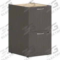 HON Desk Pedestal: Slate Teak, 2 Drawers, 15 in Overall Wd, 28 in Overall Ht, 20 in Overall Dp (MPN HLPLPSFF.LSL1). Key specifications — Brand: HON; Color: Slate Teak; Product Type: Desk Pedestal.
