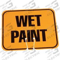 Traffic Cone Sign: ABS Plastic, 10 3/8 in Ht, 12 3/4 in Lg, Wet Paint (MPN 03-550-WP). Key specifications — Brand: APPROVED VENDOR; Color: Orange; For Use With Product Type: Traffic Cones; Legend: Wet Paint; Material: ABS Plastic.