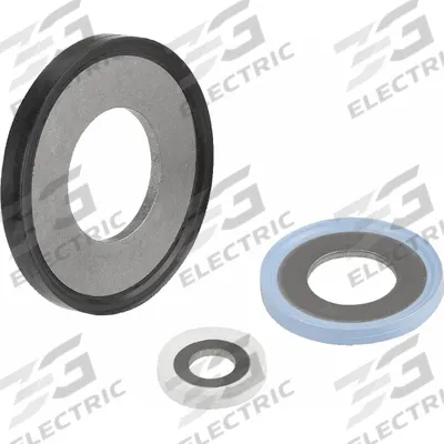 KIPP Bonded Sealing Washer: M5 Screw Sz, 316L, Stainless Steel, Fluoroprene Seal - Hygienic USIT Metal-Bonded Sealing Washers