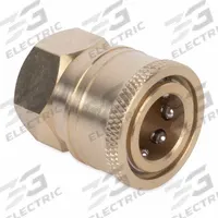 MI-T-M Quick Connect Socket: Mfr Part # 17-0004, Brass, 3/8 in Overall Dia. Key specifications — Compatible with Manufacturer Model Number: CA-2403-2MMH; Product Type: Quick Connect Socket; Manufacturer Part Number: 17-0004.