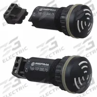 WERMA Buzzer: Buzzer Sound, 0.73 W Watt, 12V/24V AC/DC, Indoor/Outdoor, 10701070, 28 mm dia. Key specifications — Brand: WERMA; Color: Black; Operating Voltage: 24V AC/DC.