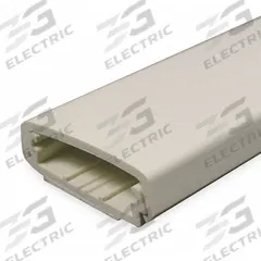 LEGRAND Raceway: 2300, 2 1/4 in Wd, 11/16 in Ht, 60 in Lg, Ivory (MPN 2300BAC). Key specifications — attr3676: Raceway; attr3664: Ivory; attr3666: Snap On; attr3675: PVC; attr3679: Adhesive.