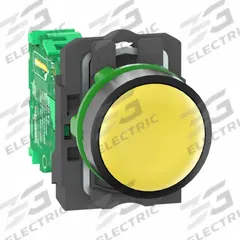 SCHNEIDER ELECTRIC Wireless Push Button Transmitter: 22 mm Panel Mounting Size, XB5R (MPN ZB5RTA5). Key specifications — attr207014: ZB5RTA5; attr1020909: Momentary; attr1020910: Transmitter; attr1020912: Yellow; attr1020913: Plastic; attr1020918: None; attr1020930: Non-Illuminated; attr1020931: Plastic.