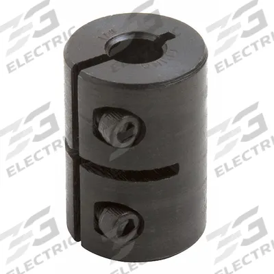 Dayton Rigid Shaft Coupling: 1/4 in Bore Dia 1, 1/4 in Bore Dia 2, For Round Shaft Type - One-Piece Rigid Shaft Couplings