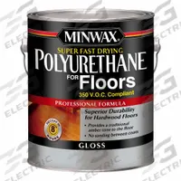 MINWAX Finish: Varnish, Interior, Oil, 1 gal Container Size, Wood, Gloss, Clear, Transparent, Minwax (MPN 130230000). Key specifications — Brand: MINWAX; Transparency: Transparent; Use Location: Interior; Sheen: Gloss; Sub-Brand: Minwax; Color: Clear; Resin Type: Polyurethane.