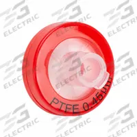 GLOBE SCIENTIFIC Syringe Filter: Non-Sterile, 0.45 um Pore Size, 10 mL Max Capacity - mL, Male, PTFE (MPN SF-PTFE-4513). Key specifications — Housing Material: Polypropylene; Inlet Connection Gender: Female; Inlet Connection Type: Female Luer Lock; Outlet Connection Gender: Male; Brand: GLOBE SCIENTIFIC; Compatible Product Type: Female Luer Lock Inlet; Filter Material: PTFE; Outlet Connection Type: Male Luer Slip.