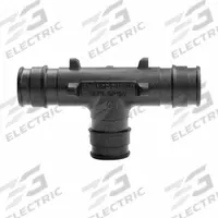 UPONOR Barbed Tee: 1/2 in ID x 1/2 in ID x 1/2 in ID Size, Barbed x Barbed x Barbed x Barbed (MPN Q4755050). Key specifications