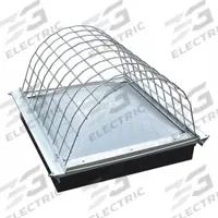 GARLOCK SAFETY SYSTEMS Skylight Guard: Steel, Fits 6 5/8 ft Skylight Lg, Fits 3 1/2 ft Skylight Wd (MPN 301314-4280). Key specifications — Brand: GARLOCK SAFETY SYSTEMS; Skylight Material: Steel; Includes: Wire Mesh; Mounting Type: Clamp-On; Finish: Galvanized.