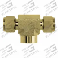 BRENNAN INDUSTRIES Compression Tee Fitting: 1/4 in OD x 1/4 in OD x 1/4 in Pipe Size, Brass (MPN N2602-04-04-04-B). Key specifications — Compatible Fitting Brands: Let-Lok; Brand: BRENNAN INDUSTRIES; Series: N2602.