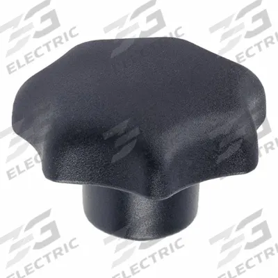 JW WINCO Hand Knobs; Star Knobs: 7 Point, Plastic w/ Steel Thread, 5/16"-18 Thread - 7-Arm Knobs with Threaded Hole