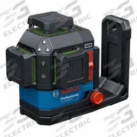 BOSCH Plane Laser: 3 Lines and 0 Dots, Green Beam, 3 Planes, 100 - 200 ft Range w/o detector (MPN GLL330-80CGN). Key specifications — attr935979: 18V Lithium Ion; attr934757: BOSCH; attr936112: ±1/8 in @ 30 ft; attr936114: Pendulum Self-Leveling; attr935981: Target.