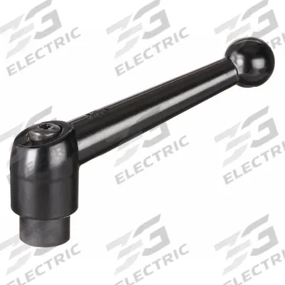 KIPP Adjustable Handle: Zinc w/ Steel Thread, M10 - Ball-Style Adjustable Handles with Threaded Hole