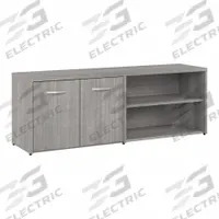 BUSH BUSINESS FURNITURE Storage Cabinet: Light Gray, Laminate/Wood, 21 1/4 in Overall Ht, 2 Shelves (MPN SDS160PG-Z). Key specifications — Material: Laminate; Brand: BUSH BUSINESS FURNITURE; Color: Light Gray; Locking: No.