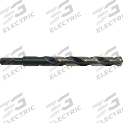 CLE-LINE Reduced Shank Drill Bit: 25/64", 135° Split Point, Black & Gold HSS - Reduced-Shank High-Speed Steel Jobber-Length Drill Bits