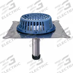 ZURN Roof Drain: 13 5/8 in Overall Dia, 17 in Overall Ht, 18 1/2 in Overall Wd, 18 1/2 in Overall Lg (MPN RD2150-SS6). Key specifications — Connection Type: Gasket; Includes: Clamp Collar; Dome Material: Cast Iron; Brand: ZURN.
