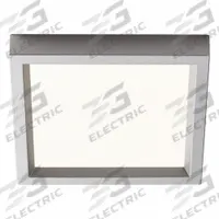 Square Downlight: 4 in Dia, Silver, 5/8 in Ht, 650 lm, 3500K, 10 W, 120/277V AC (MPN S4S835K7ALZ10U). Key specifications — Color Temperature: 3500K; Housing Finish: Aluminum; Lighting Technology: LED; Fixture Shape: Square; Voltage: 120/277V AC; Emergency Battery Backup: No; Fixture Type: Vanity; Brand: LIGHTOLIER.
