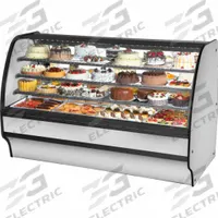 TRUE REFRIGERATION Refrigerated Merchandiser: 49 1/8 in x 77 1/4 in x 39 in, Silver, Curved Glass (MPN TGM-R-77-SC/SC-S-S). Key specifications — attr1277723: TRUE REFRIGERATION; attr1277683: R-290; attr1277691: No; attr1277694: Silver; attr1280716: Curved Glass; attr1280729: TGM.