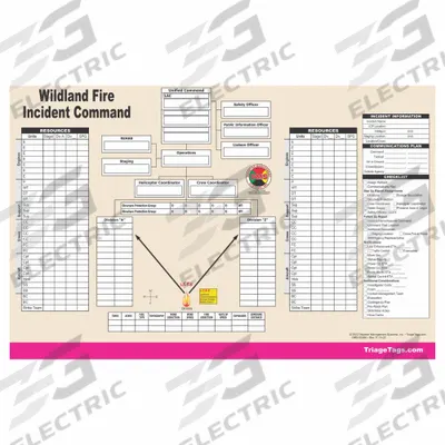 DISASTER MANAGEMENT SYSTEMS Wildland Fire ICS Worksheet: Pad of 25 Sheets, Synthetic Paper - Incident Command Worksheets