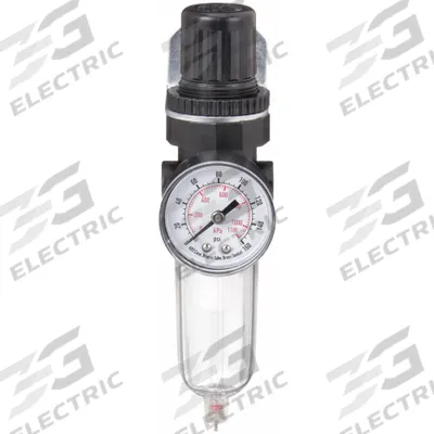 SPEEDAIRE Filter-Regulator: Miniature Series, 1/4 in NPT, 14 cfm, 5 micron, 5 psi to 125 psi - Speedaire FRL Air Filter/Regulators