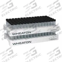 Tube Rack: 6 3/4 in Overall Wd, 1 1/4 in Overall Ht, 13 in Overall Lg, Polypropylene, White (MPN 868810). Key specifications — Material: Polypropylene; Color: White; Product Type: Vial Rack; Total Holding Capacity: (90) Positions; Brand: WHEATON.