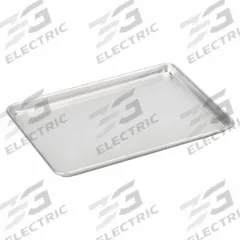 CHICAGO METALLIC Sheet Pan: Sheet Pan Pan, One Half Sheet Pan Size, Aluminum, Uncoated, Solid (MPN 40850). Key specifications — Bead Closure: Closed Bead; Coating: Uncoated; Pan Style: Sheet Pan; Perforation: Solid; Brand: CHICAGO METALLIC; Color: Silver; Material: Aluminum; NSF Certified: No.