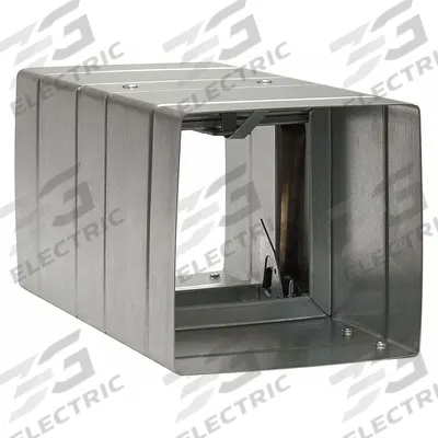 Dayton 7.75"H-W 12"L Spring Fire Dampr w/Sleeve: Dynamic, 7 3/4 in H, 7 3/4 in W - Rectangular Fire Dampers