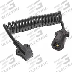 REESE Trailer Adapter With Coil Cable: 7-Way Blade, 5-Way Flat, Plastic, 72 in Overall Lg, 1 in Ht (MPN 85360)