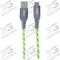 MOBILESPEC Reinforced USB Cable: Micro End 1, Micro AB End 2, Yellow, 48 in Lg, Reinforced USB Cable (MPN MBSHV0412). Key specifications — End 1 Connection Type: Micro; Color: Yellow; Brand: MOBILESPEC; End 2 Connection Type: Micro AB.