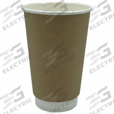 APPROVED VENDOR Disposable Hot Cup: 16 oz Capacity, Brown, Paper, Unwrapped, Patternless - Insulated Paper Hot Cups