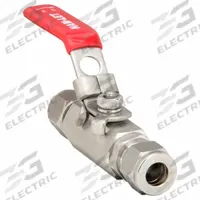 HAM-LET Manual Two-Way Ball Valve: 3/8 in, Stainless Steel, Straight, Compression x Compression (MPN H-700-SS-L-10MM-T-LD). Key specifications — Brand: HAM-LET; Handle: Locking Lever.